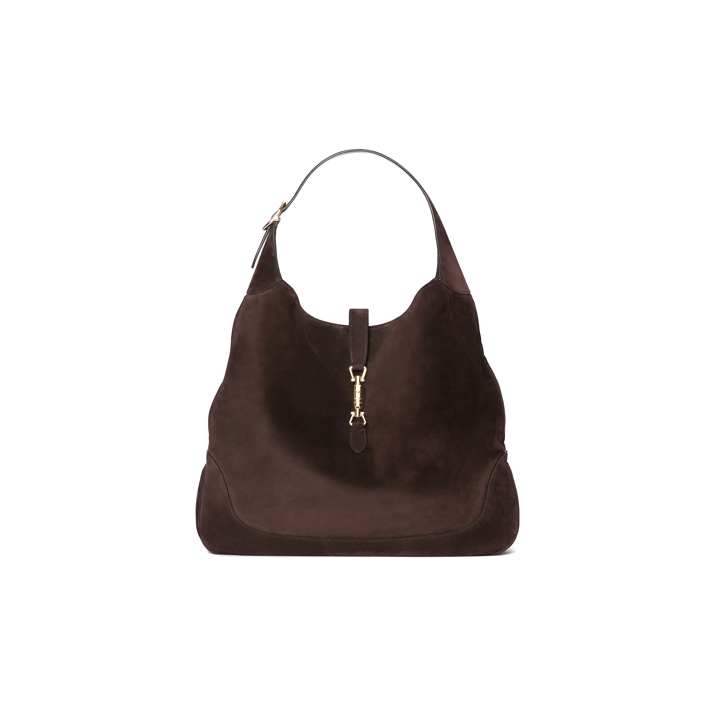 GUCCI JACKIE GIORNO SHOULDER BAG VARIATIONDARK BROWN SUEDE ‎841542 (44*33*7cm)